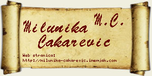 Milunika Čakarević vizit kartica